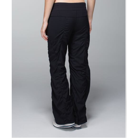 Lululemon Dance Studio Mid-Rise Full Length Pant Black 34” Inseam Sz 8 Yoga Gym - Picture 2 of 10